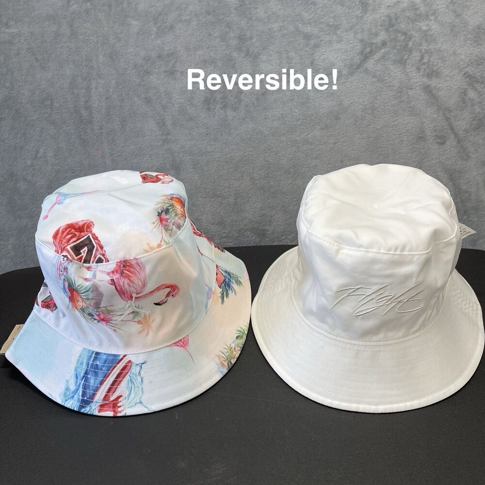Nike Jordan Apex Reversible Bucket Hat Jumpman Logo Unisex HV1096-133 -Sz Large